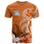 Custom Fiji Custom T Shirt Fijian Spirit Unisex Orange - Polynesian Pride