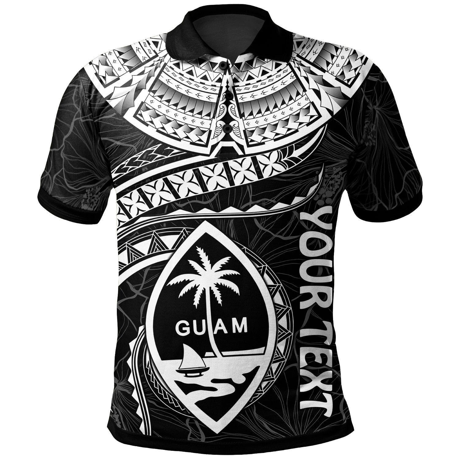 Guam Polynesian Custom Polo Shirt Guam Waves (White) Unisex White - Polynesian Pride