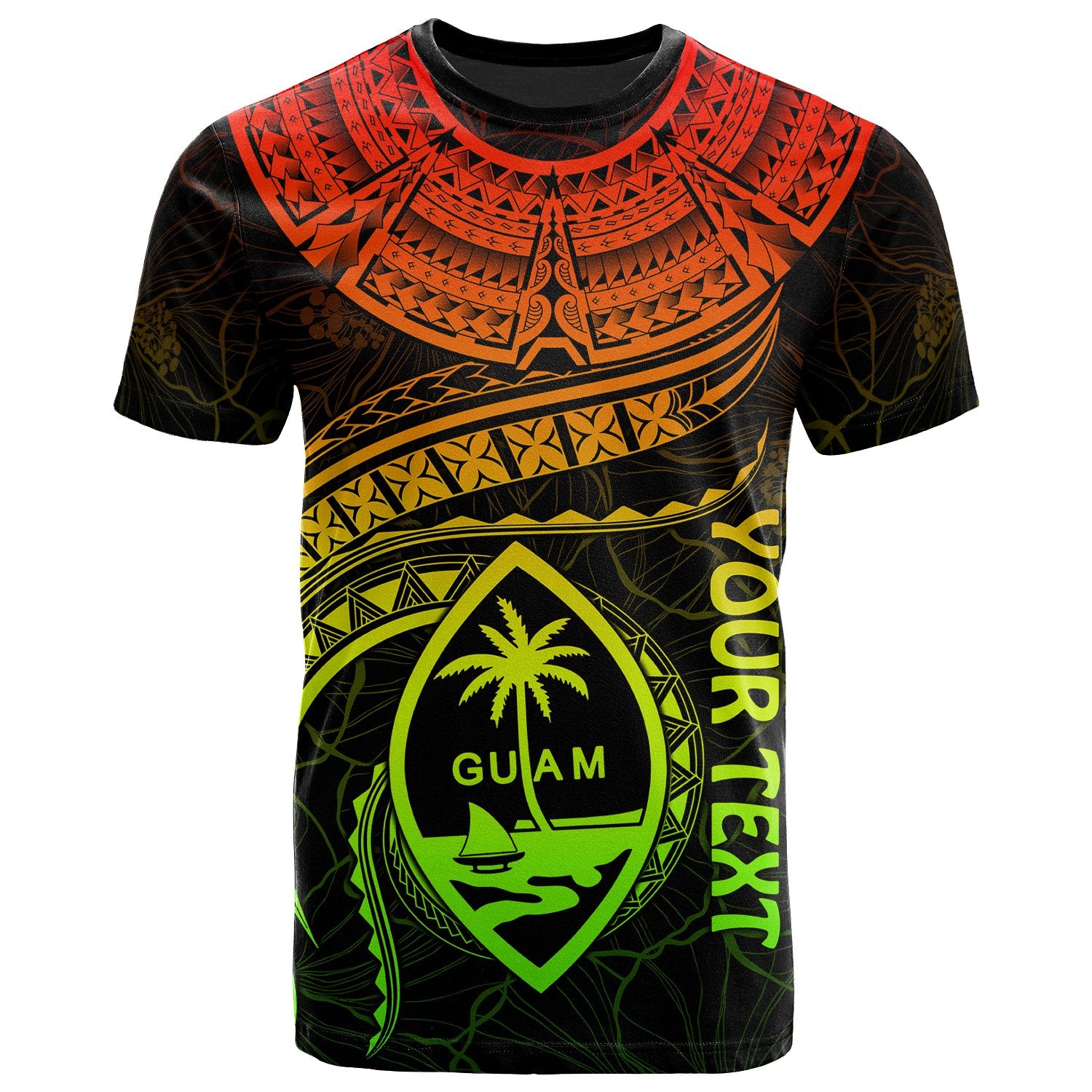 Guam Polynesian Custom T Shirt Guam Waves (Reggae) Unisex Art - Polynesian Pride