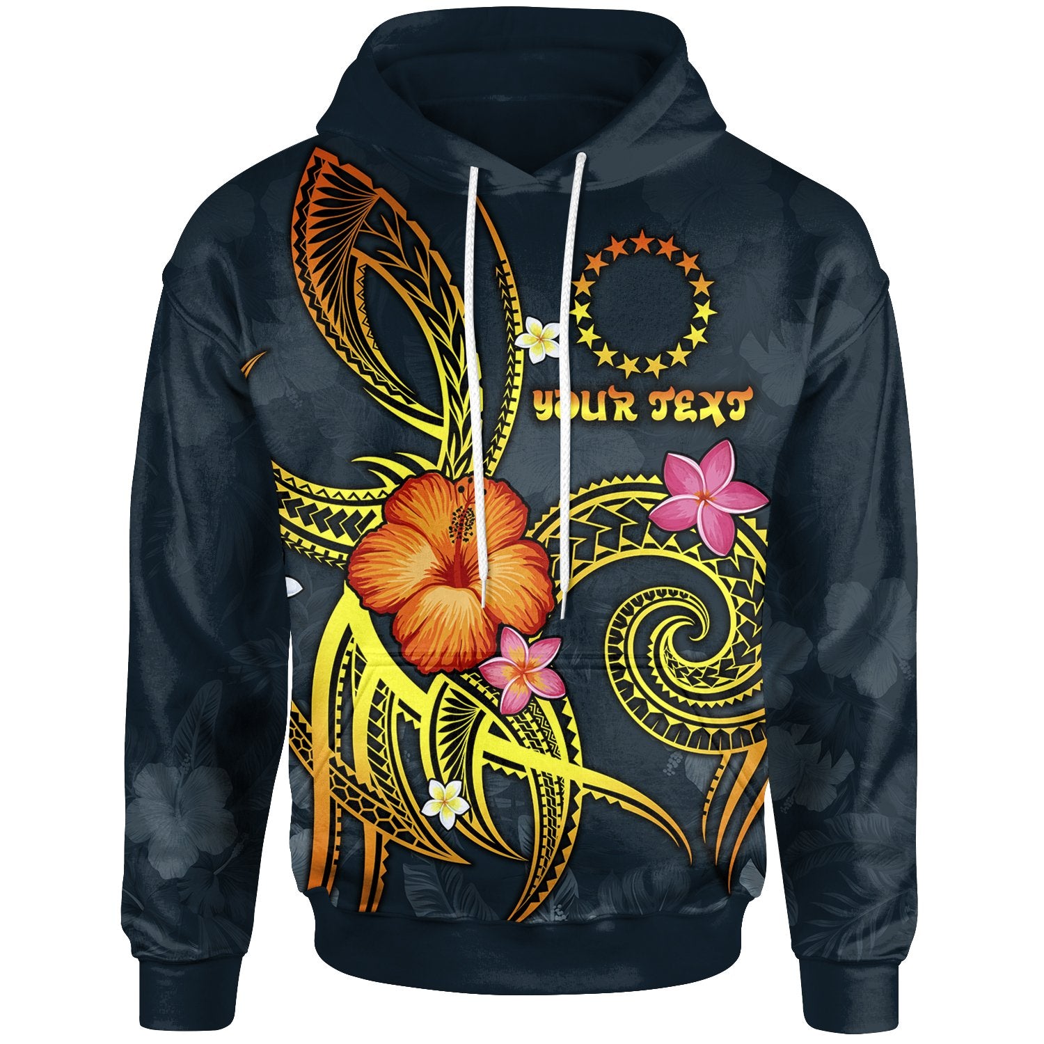 Cook Islands Polynesian Custom Hoodie Legend of Cook Islands (Blue) Unisex Blue - Polynesian Pride