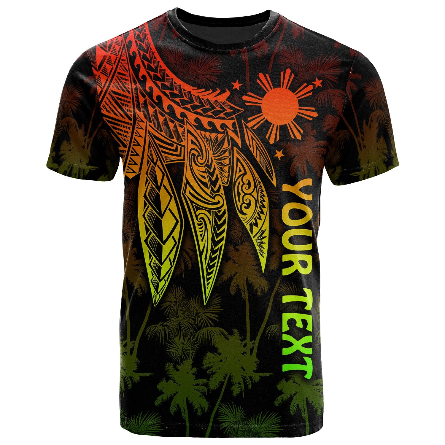 The Philippines Custom T Shirt Polynesian Wings (Reggae) Unisex Reggae - Polynesian Pride