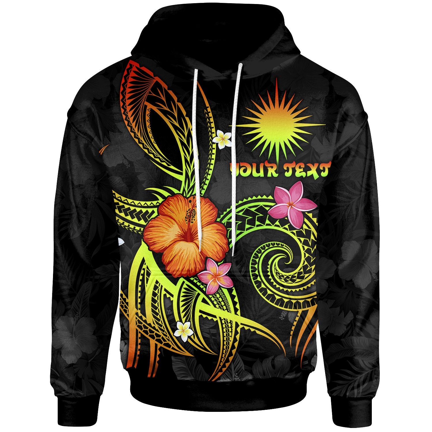 Marshall Islands Polynesian Custom Hoodie Legend of Marshall Islands (Reggae) Unisex Reggae - Polynesian Pride