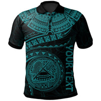 American Samoa Polynesian Custom Polo Shirt American Samoan Waves (Turquoise) Unisex Turquoise - Polynesian Pride