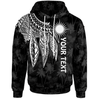Marshall Islands Custom Hoodie Polynesian Wings (White) Unisex White - Polynesian Pride