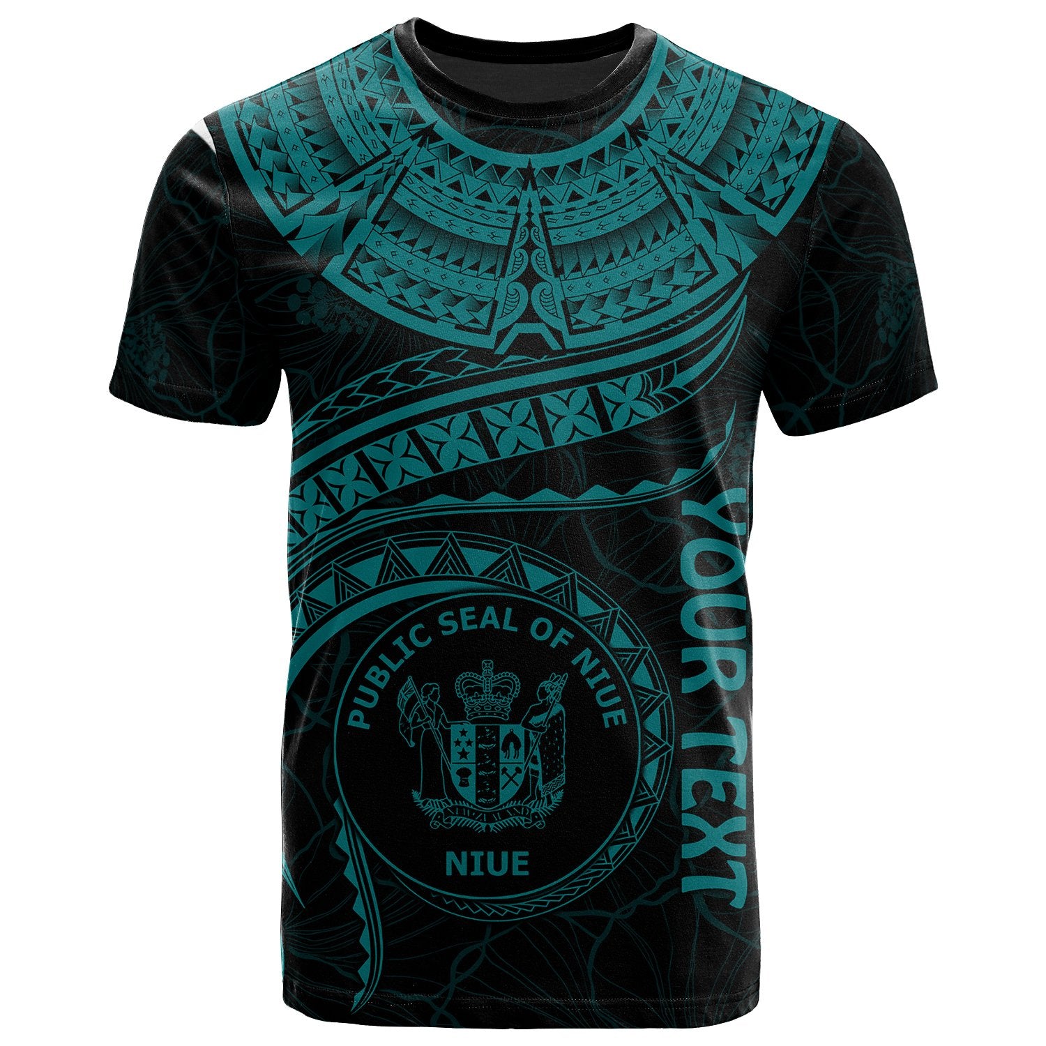 Niue Polynesian Custom T Shirt Niue Waves (Turquoise) Unisex Art - Polynesian Pride