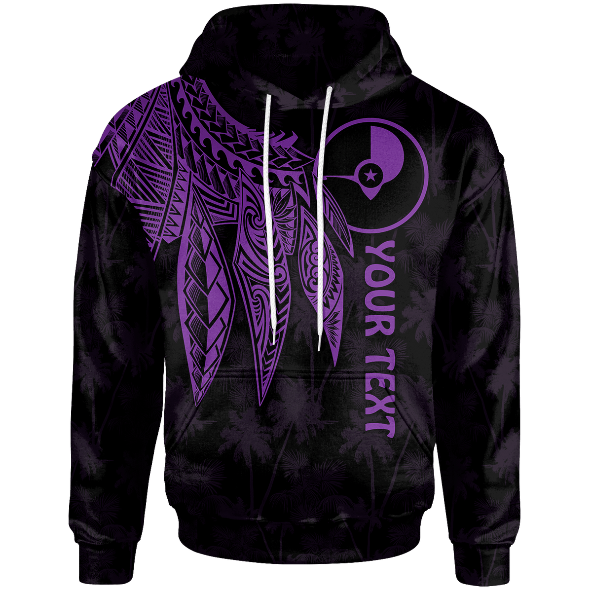 Yap Custom Hoodie Polynesian Wings (Purple) Unisex Purple - Polynesian Pride