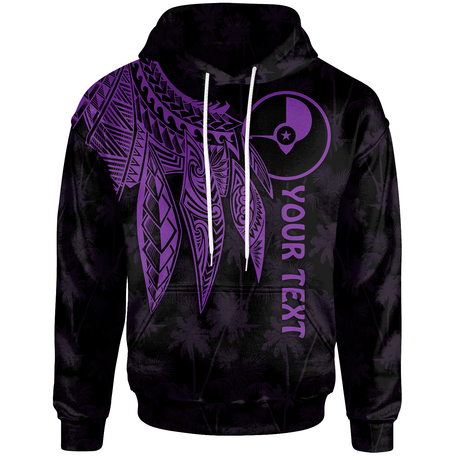 Yap Custom Hoodie Polynesian Wings (Purple) Unisex Purple - Polynesian Pride