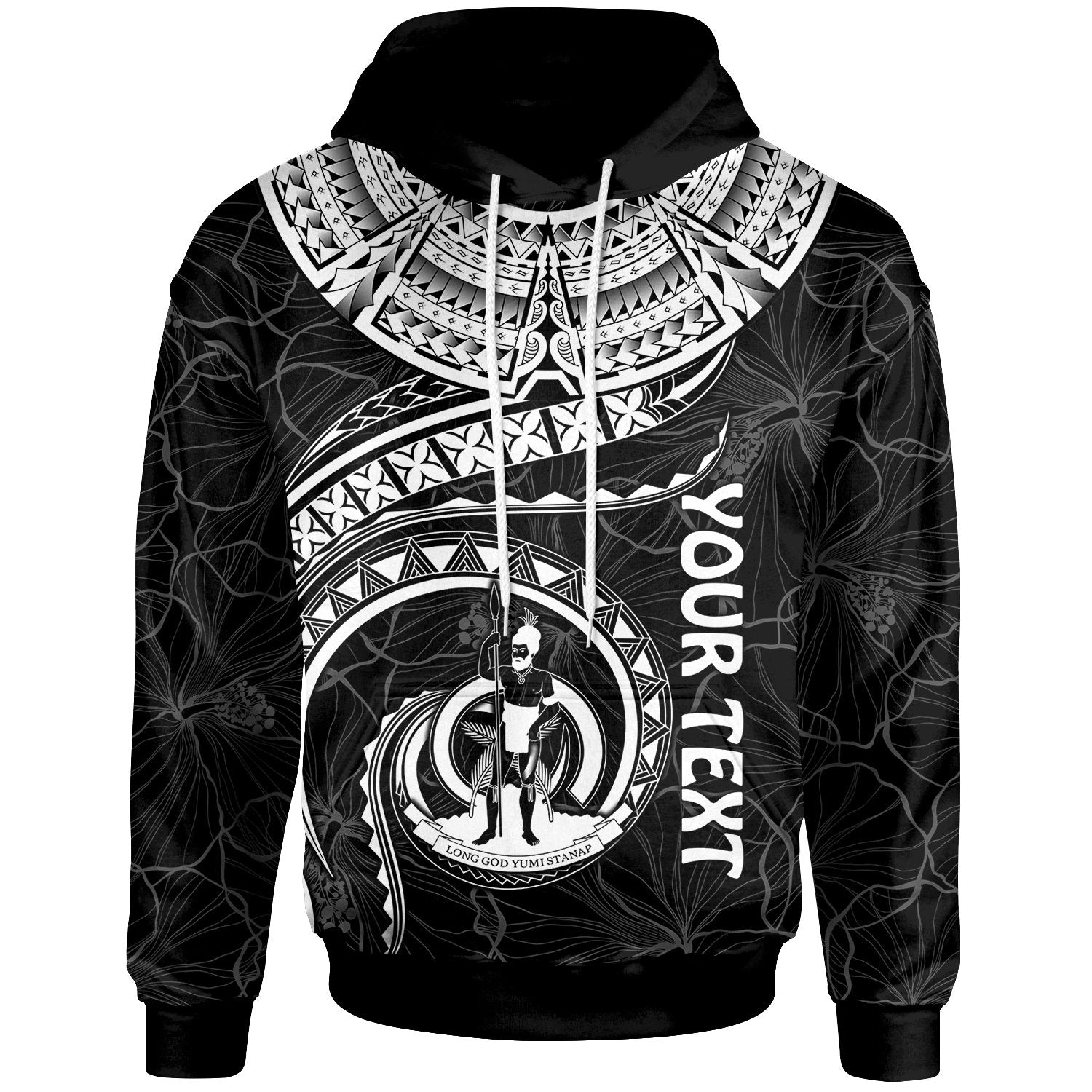 Vanuatu Polynesian Custom Hoodie Vanuatu Waves (White) Unisex White - Polynesian Pride