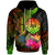 Tahiti Polynesian Custom Hoodie Hibiscus and Banana Leaves Unisex Reggae - Polynesian Pride