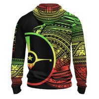 Yap Hoodie Micronesia Reggae Patterns With Coat of Arms - Polynesian Pride