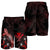 Hawaii Polynesian Men's Shorts - Turtle With Blooming Hibiscus Red - Polynesian Pride