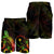 Chuuk Polynesian Men's Shorts - Turtle With Blooming Hibiscus Reggae - Polynesian Pride