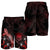 Federated States of Micronesia Polynesian Men's Shorts - Turtle With Blooming Hibiscus Red - Polynesian Pride