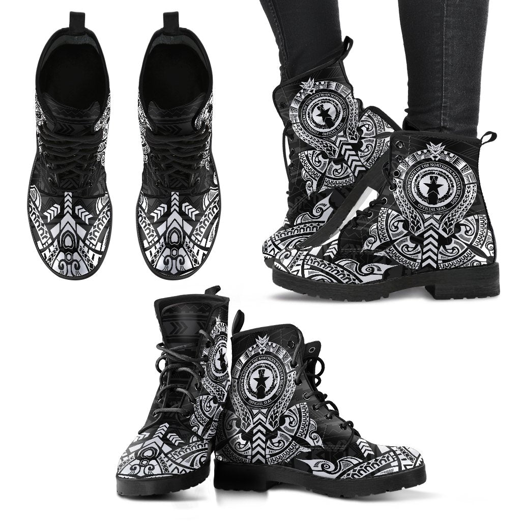 Northern Mariana Islands Leather Boots - Tribal - Polynesian Pride