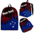 Samoa Custom Personalised Backpack - Melting Style Blue - Red - Polynesian Pride