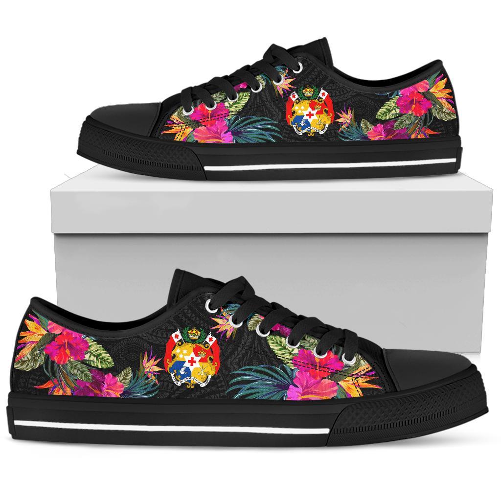 Tonga Low Top Shoe - Hibiscus Polynesian Pattern - Polynesian Pride