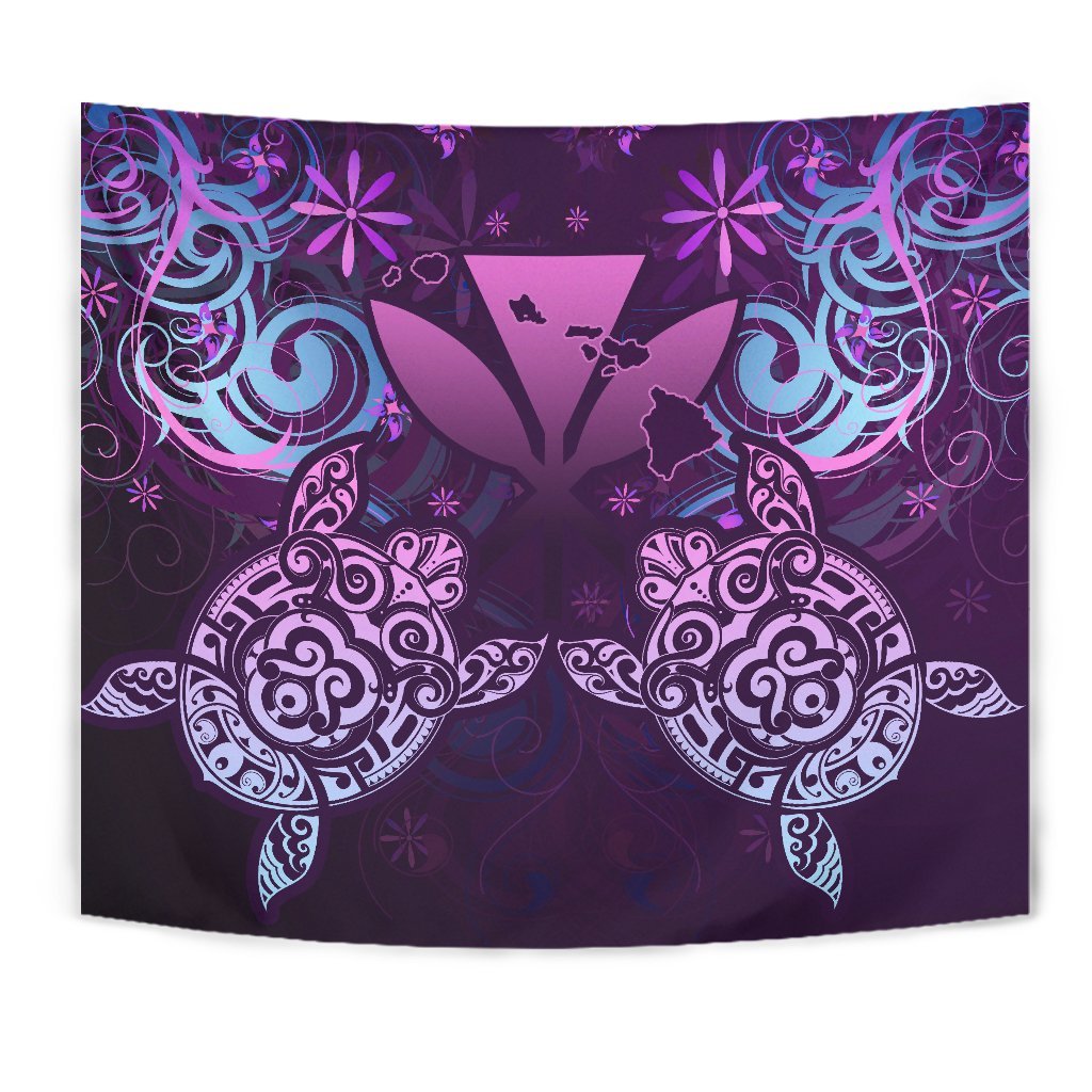 Hawaii Turtle Kanaka Maoli Tapestry - Tea Style - AH - Polynesian Pride