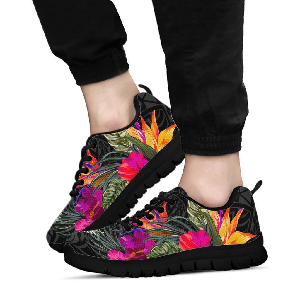 Kosrae Sneakers - Polynesian Hibiscus Pattern - Polynesian Pride