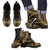 chuuk Leather Boots - Polynesian Gold Chief Version Black - Polynesian Pride