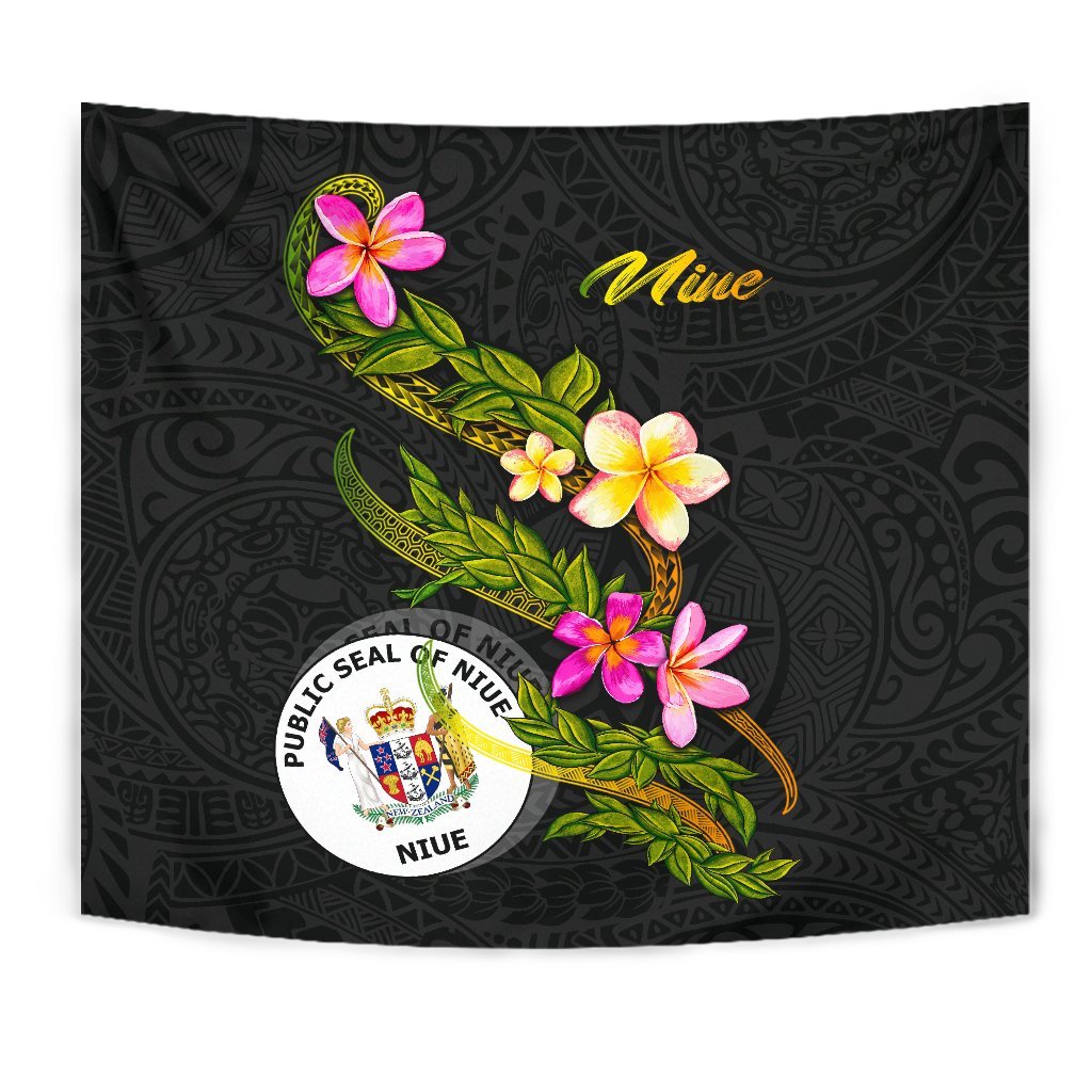 Niue Polynesian Tapestry - Plumeria Tribal - Polynesian Pride