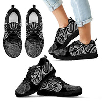 Polynesian Sneakers - Polynesian Turtle Tattoo Black Version - Polynesian Pride