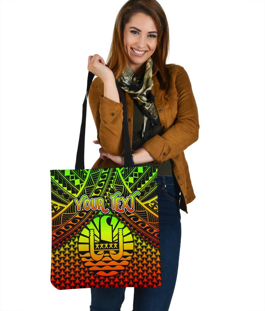 Polynesian Tahiti Personalised Tote Bags - Reggae Vintage Polynesian Patterns Tote Bag One Size Reggae - Polynesian Pride