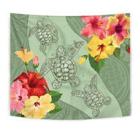 Hawaii Turtle Hibiscus Tapestry - Tink Style - Polynesian Pride