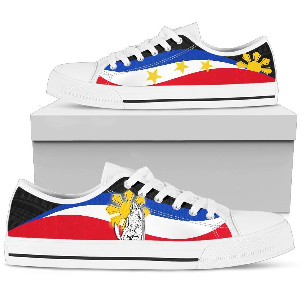 Philippines Low Top Shoes - King Lapu - Lapu Polynesian Pattern - Polynesian Pride