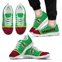 Vanuatu Sneakers - Vanuatu Coat Of Arms Melanesian Style Unisex White - Polynesian Pride
