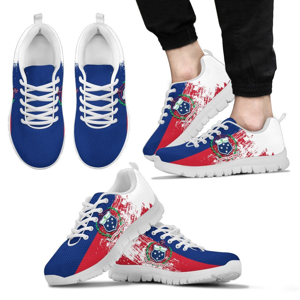 Samoa Sneakers - Samoa Coat Of Arms Special - A5 Unisex White - Polynesian Pride