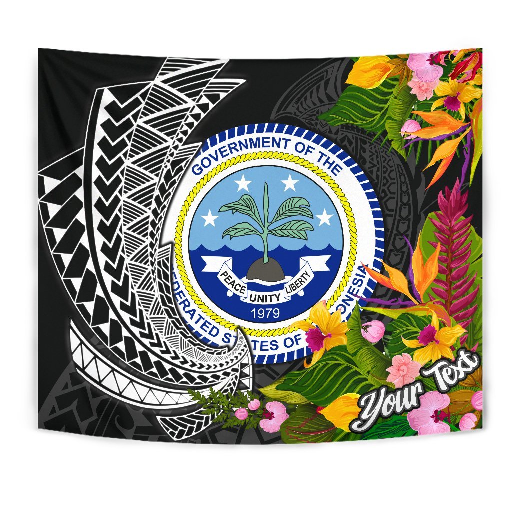 Federated States of Micronesia Tapestrys - Custom Personalised Seal Spiral Polynesian Patterns - Polynesian Pride