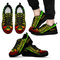 Samoa Sneakers - Samoa Coat Of Arms Polynesian Tattoo Style Reggae Unisex Black - Polynesian Pride