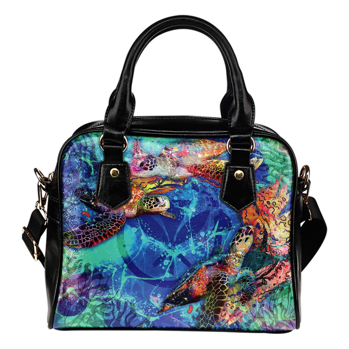 Polynesian Hawaii Shoulder Handbag - Coral Treasure One Size Blue - Polynesian Pride