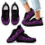 Cook Islands Wave Sneakers - Polynesian Pattern Purple Color Kid's Sneakers - Black - Cook Islands Black - Polynesian Pride