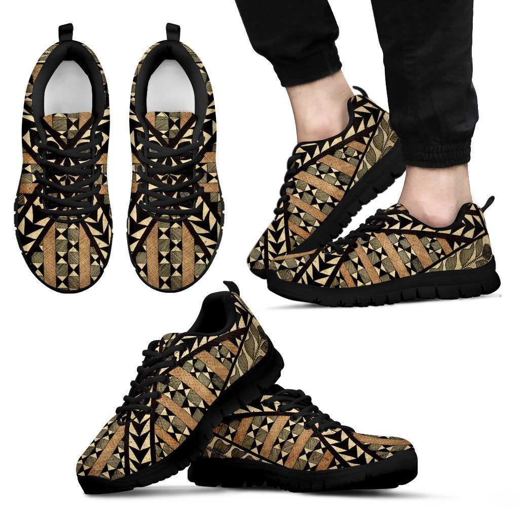 Samoa Sneakers - Samoa Siapo Style - 02 K5 Unisex Black - Polynesian Pride