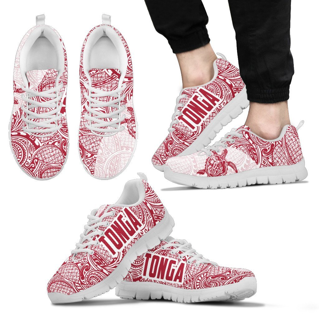 Tonga Shoes - Tonga Sneakers Polynesian Pattern 06 Men's Sneakers - White - 1 White - Polynesian Pride