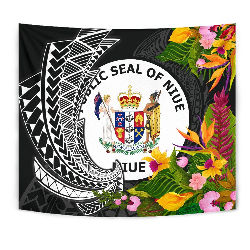 Niue Tapestrys - Seal Spiral Polynesian Patterns - Polynesian Pride