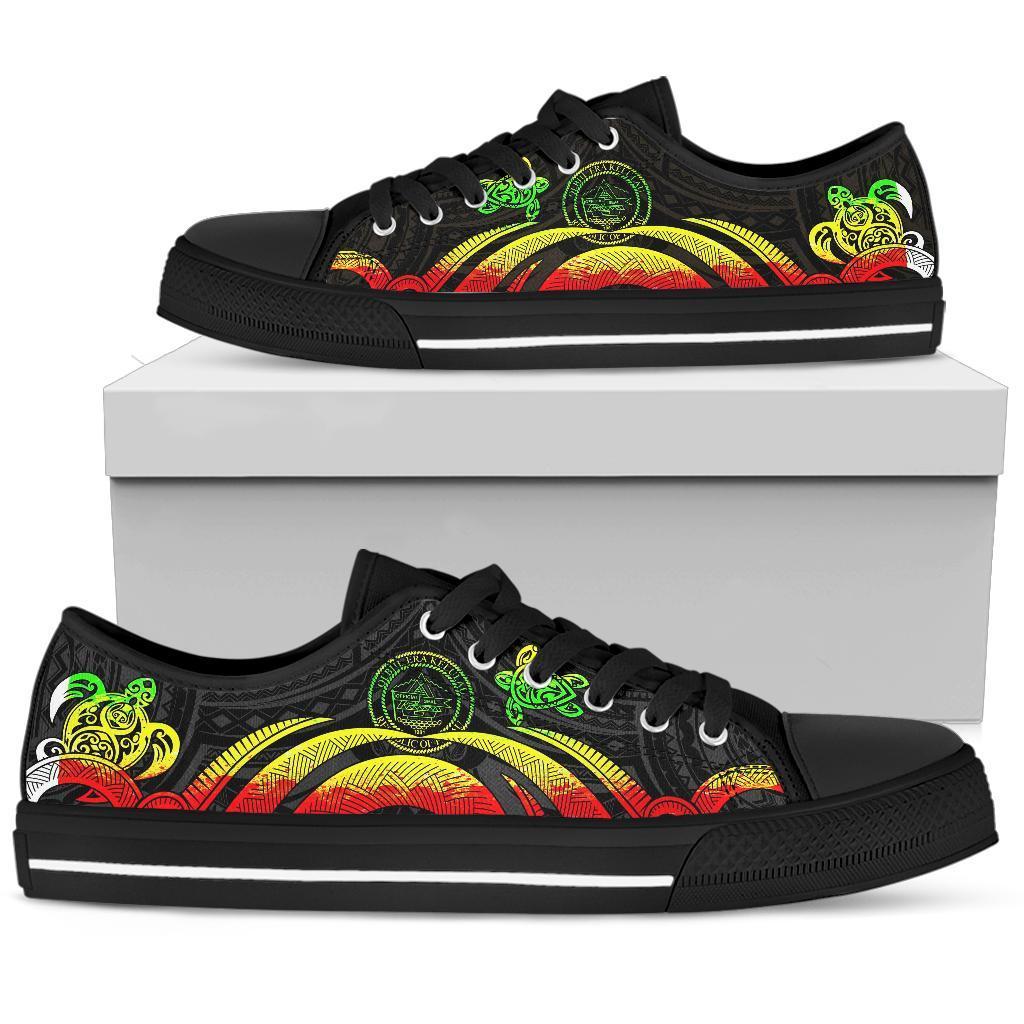 Palau Low Top Canvas Shoes - Reggae Tentacle Turtle - Polynesian Pride