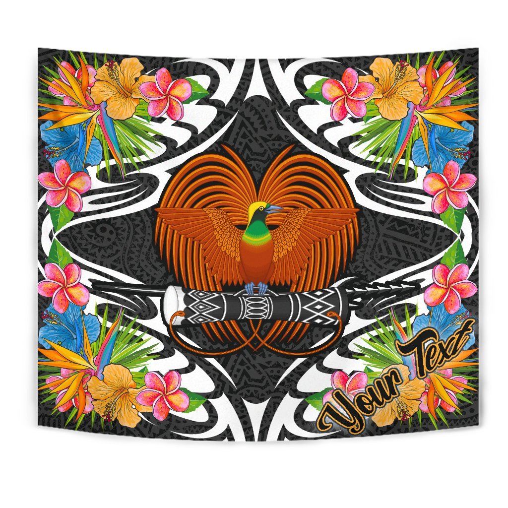 Papua New Guinea Tapestrys - Custom Personalised Tropical Flowers Style - Polynesian Pride