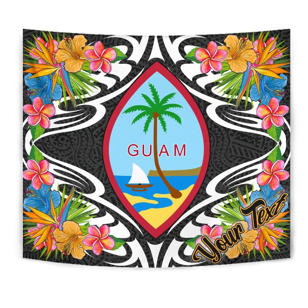 Guam Tapestrys - Custom Personalised Tropical Flowers Style - Polynesian Pride