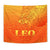 Sun In Leo Zodiac Tapestry Polynesian Tattoo Simple - Orange Wall Tapestry Orange - Polynesian Pride