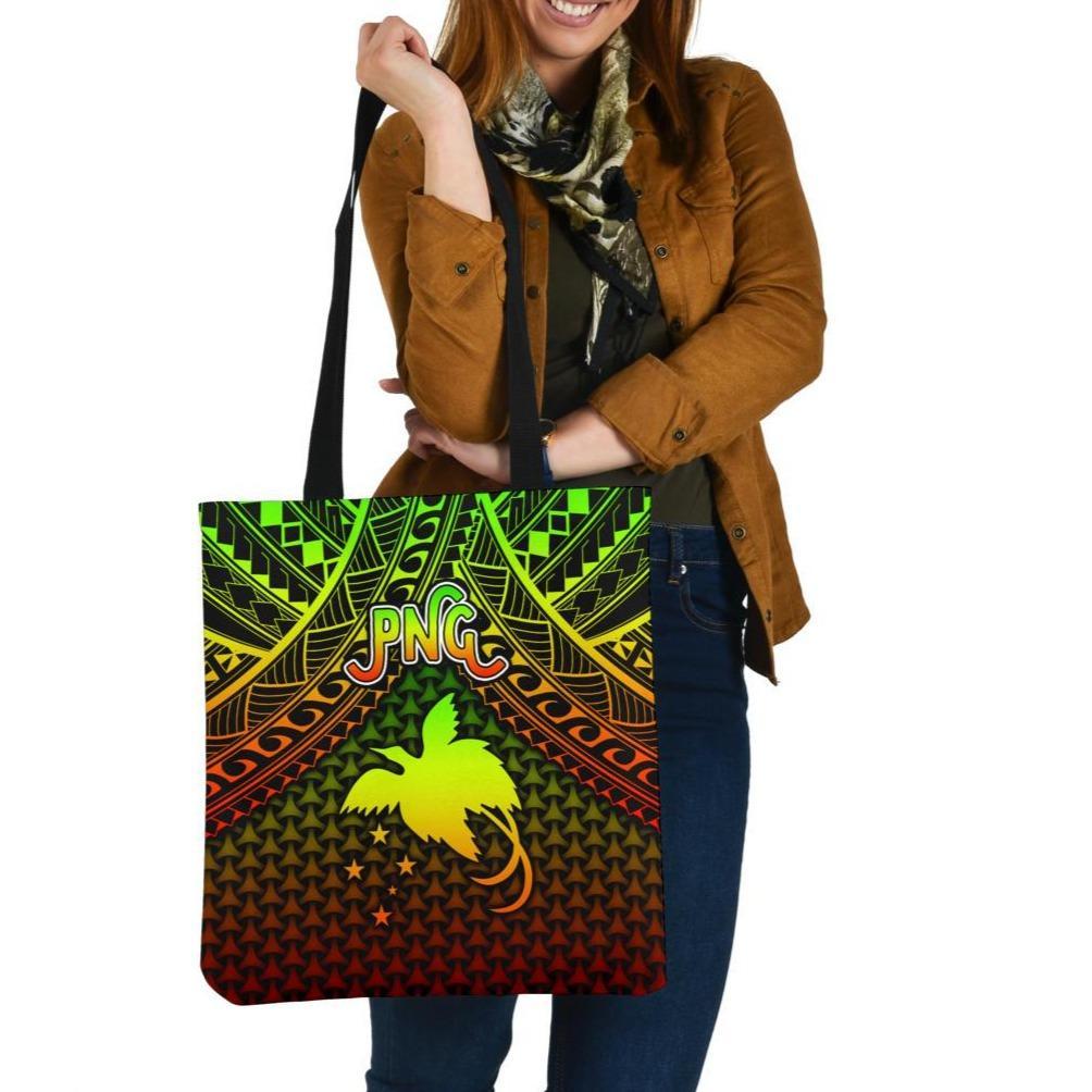 Polynesian Papua New Guinea Tote Bag - Reggae Vintage Polynesian Patterns Tote Bag One Size Reggae - Polynesian Pride