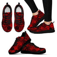 Polynesian Sneakers - Polynesian Tattoo Red Version - Polynesian Pride