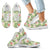 Hawaii Tropical Hibiscus, Plumeria Green Sneakers Kid's Sneakers White - Polynesian Pride