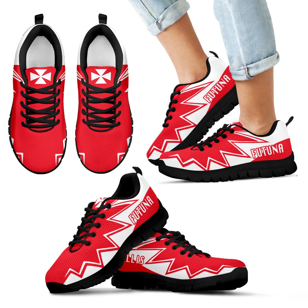Wallis And Futuna Sneakers - Wallis And Futuna Coat Of Arms Thunder Style - Polynesian Pride