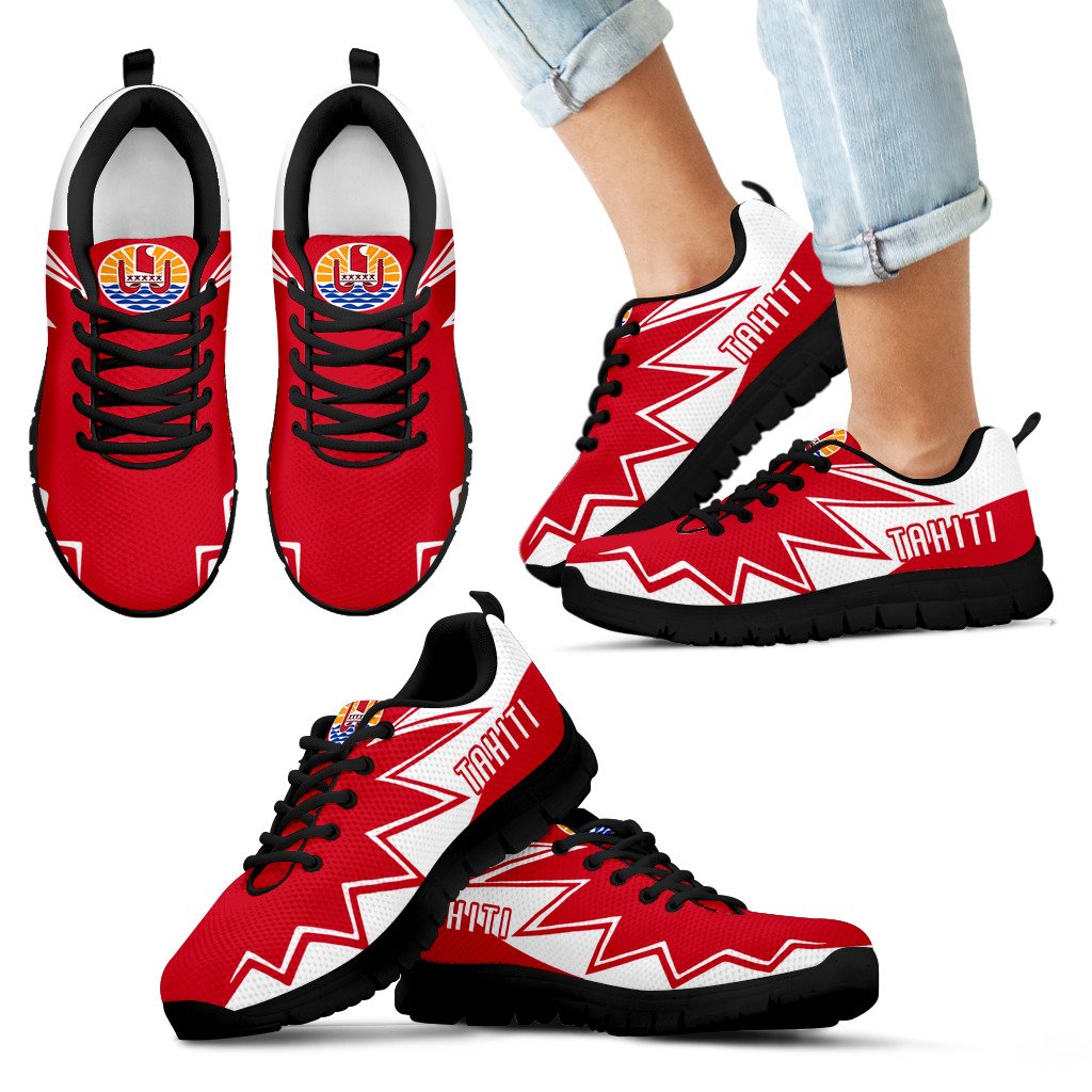 Tahiti Sneakers - Tahiti Flag Thunder Style - Polynesian Pride