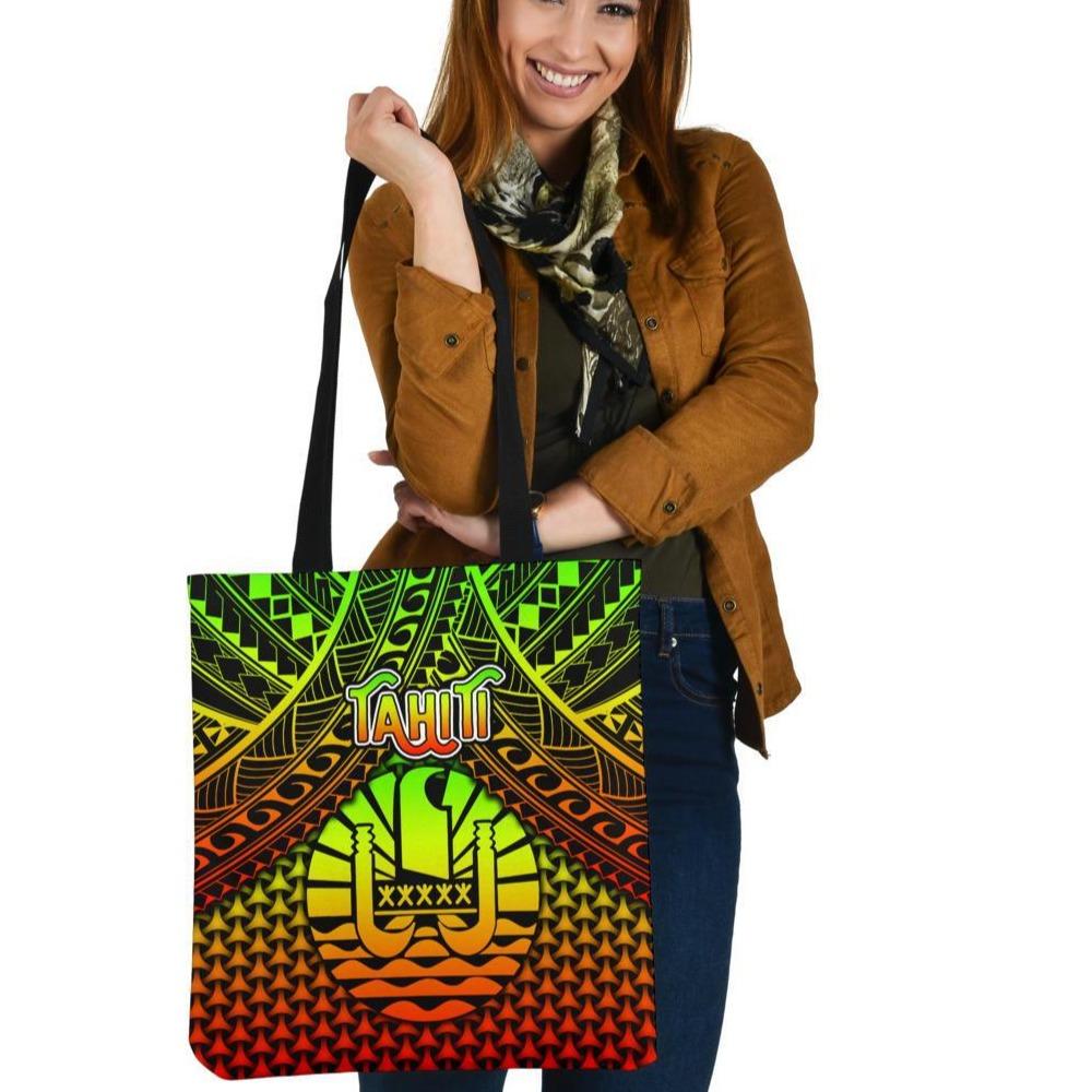 Polynesian Tahiti Tote Bag - Reggae Vintage Polynesian Patterns Tote Bag One Size Reggae - Polynesian Pride