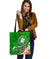 Fiji Tote Bags - Turtle Plumeria (Green) Tote Bag One Size Green - Polynesian Pride