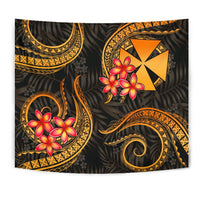 Wallis and Futuna Tapestry - Gold Plumeria - Polynesian Pride