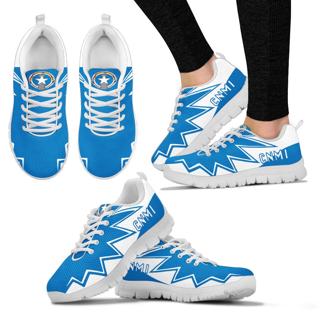 Northern Mariana Islands Sneakers - CNMI Flag Thunder Style - Polynesian Pride